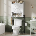 Over The Toilet Storage Cabinet with 2-Door & Metal Stand, White Y1526