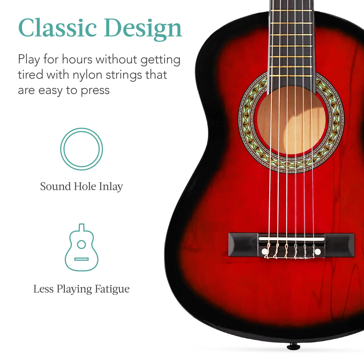 30in Kids Acoustic Guitar Starter Kit with Case Y1037