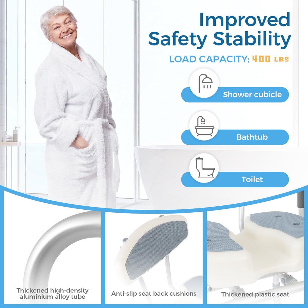 Heavy Duty Shower Chair with Arms and Back W430109