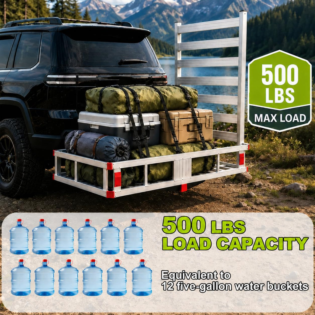 Aluminum Hitch Cargo Carrier with Ramp S8888