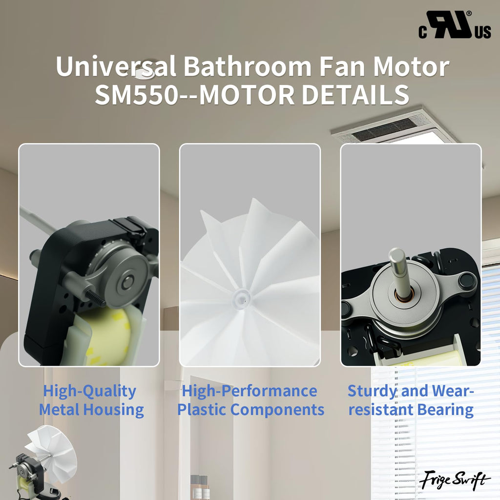 Universal Bathroom Vent Exhaust Fan Motor 50 CFM 120V 60Hz I793076