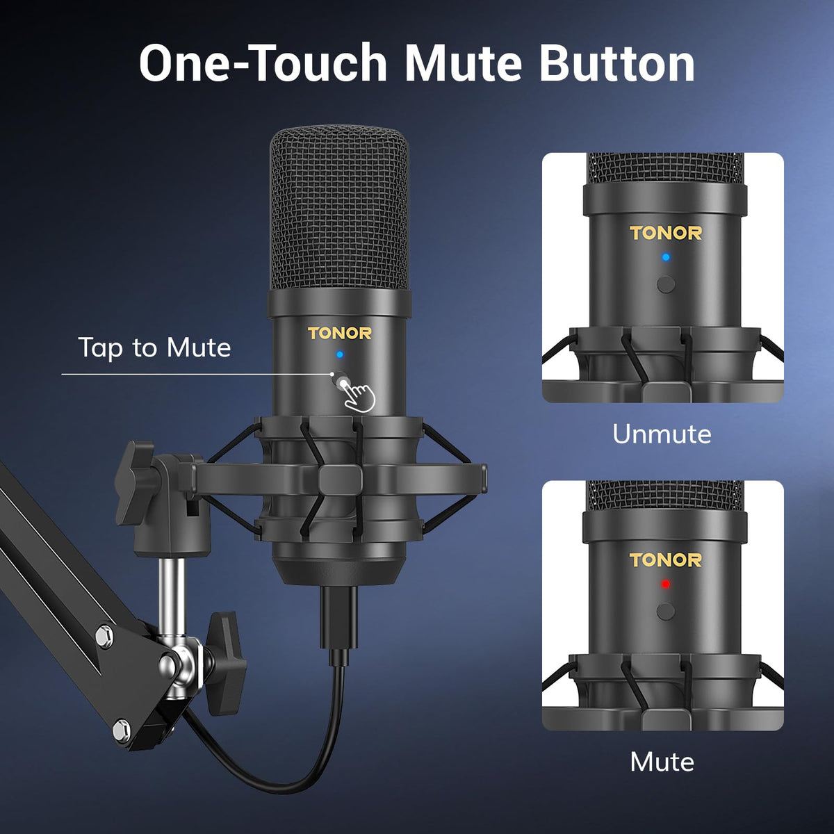 USB Condenser Microphone with Boom Arm Kit S6784