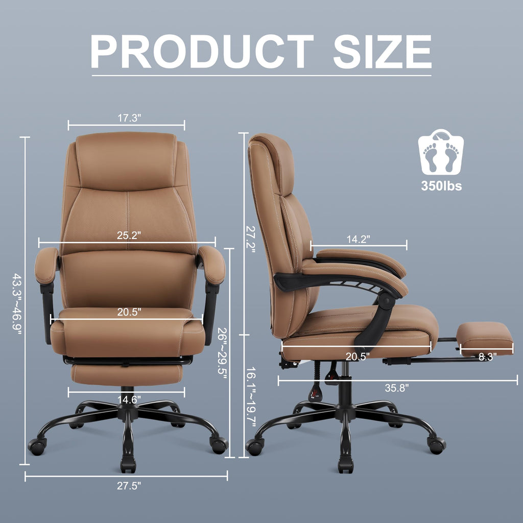 Big and Tall High Back Office Chair with Footrest S609