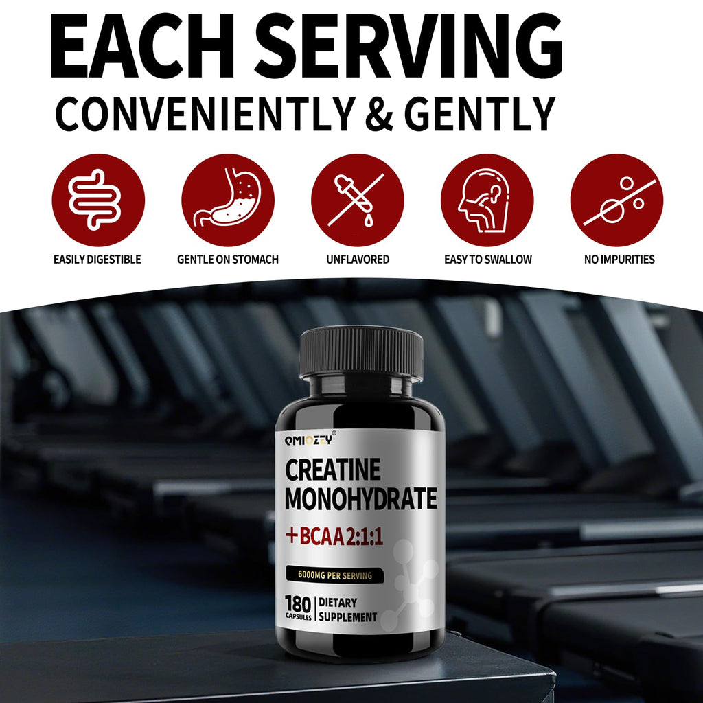 Micronized Creatine Monohydrate 6000MG 180 Vegan Capsules G740030