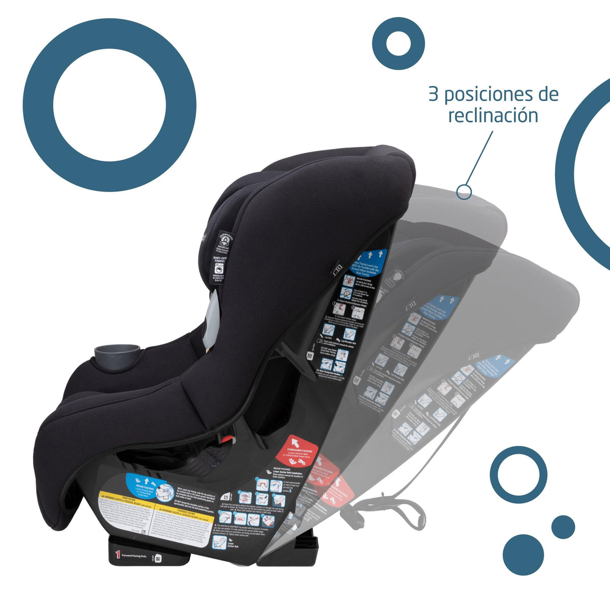 2-in-1 Convertible Car Seat Midnight Black N42680