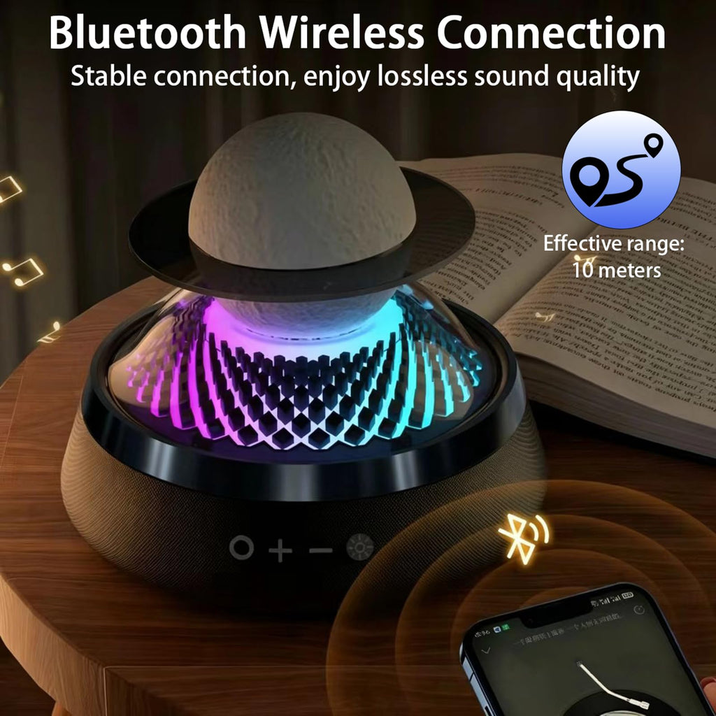 Black Portable Bluetooth Speaker with LED Night Light and Essential Oil Diffuser B689