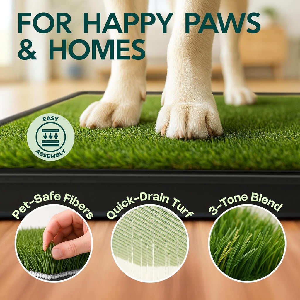 23”x35” Artificial Grass Dog Potty Pad with Tray Z63578