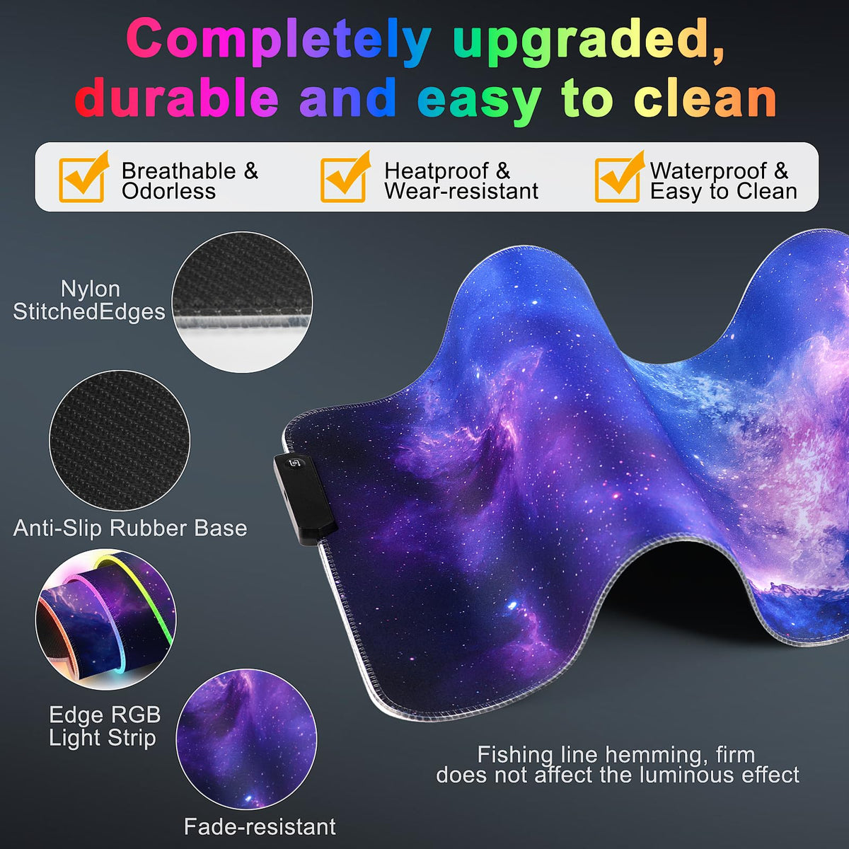 RGB LED Gaming Mouse Pad P1908