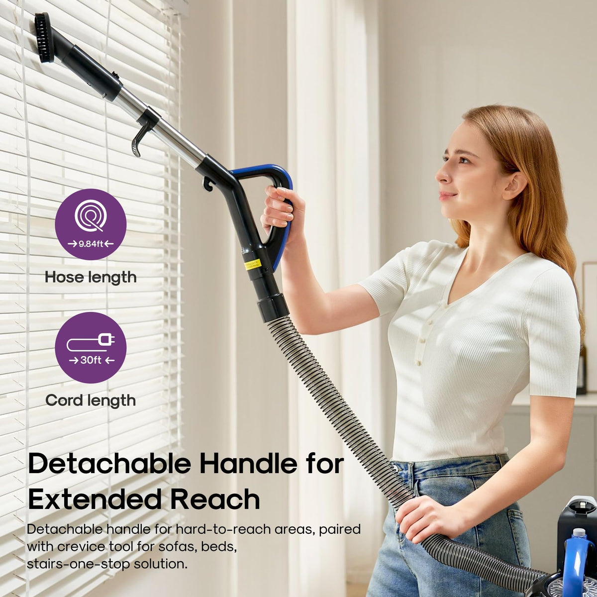 Lightweight Upright Vacuum Cleaner for Carpet and Hard Floor Q441