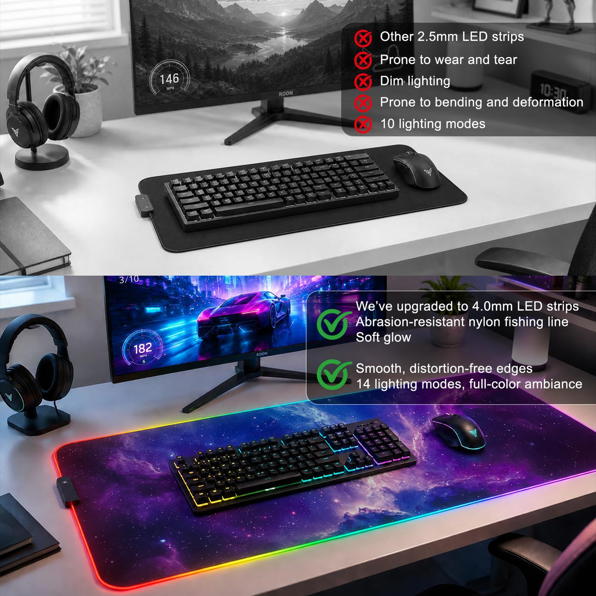 RGB LED Gaming Mouse Pad P1908