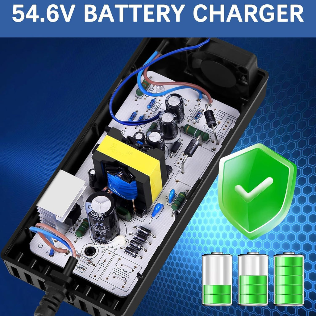 54.6V 2A 3 Prong Scooter Charger for 48V Lithium Battery V267221