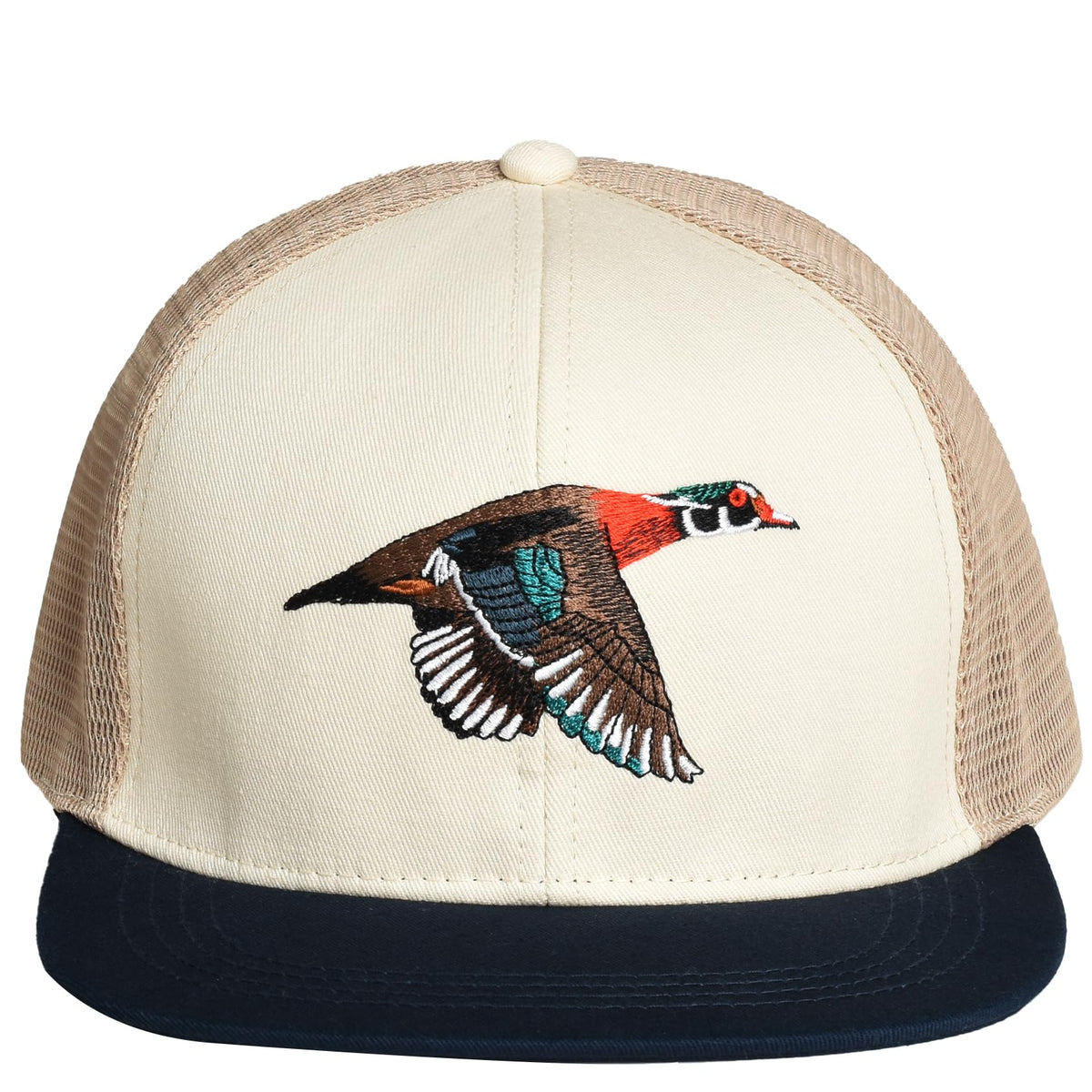 Breathable Mesh Performance Cap Flat Brim Snapback Hat G9931