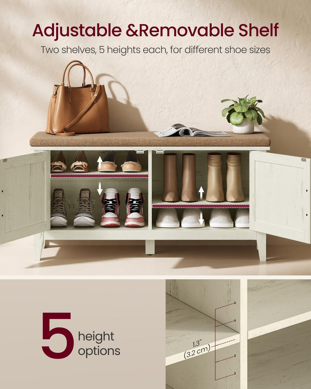 Shoe Bench with Cushion I388728