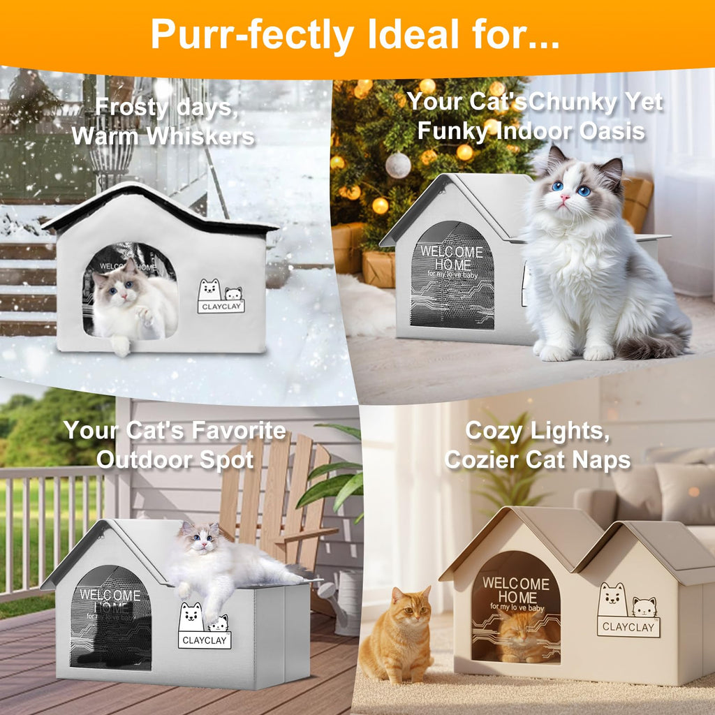Heated Waterproof Insulated Outdoor Cat House I4679