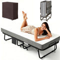 Folding Rollaway Guest Bed with 5" Memory Foam Mattress, Twin Size D7020