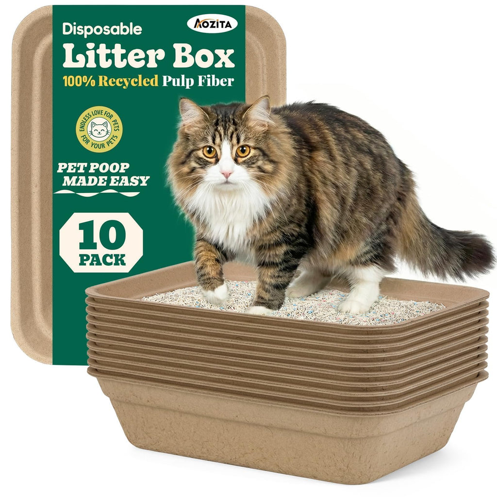 10-Pack Disposable Litter Box T5893
