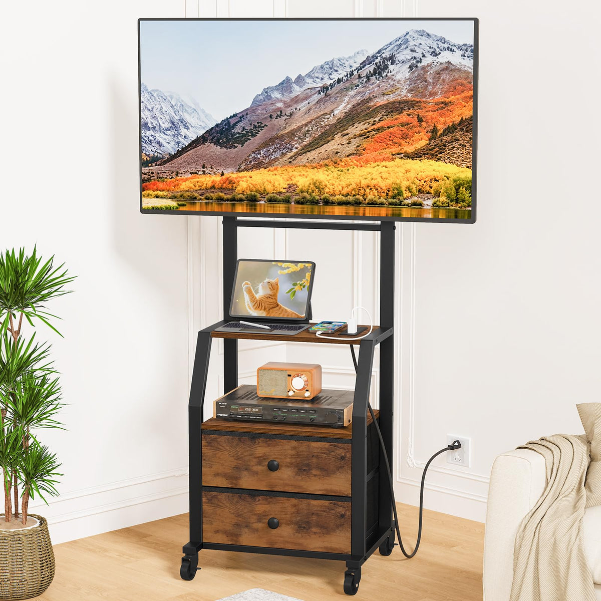 Rolling TV Stand for 32-55 Inch TVs E426
