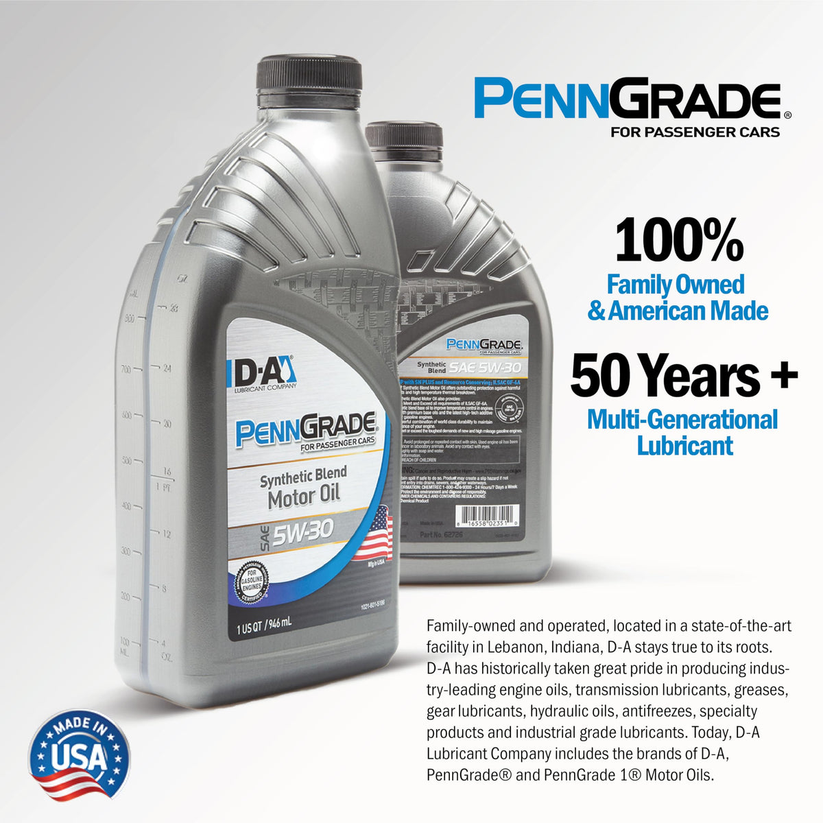 Synthetic Blend Oil SAE 5W-30 1 Quart Pack of 6 L908706