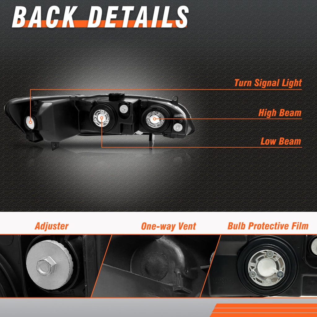 Chrome Headlights Assembly Pair P328024