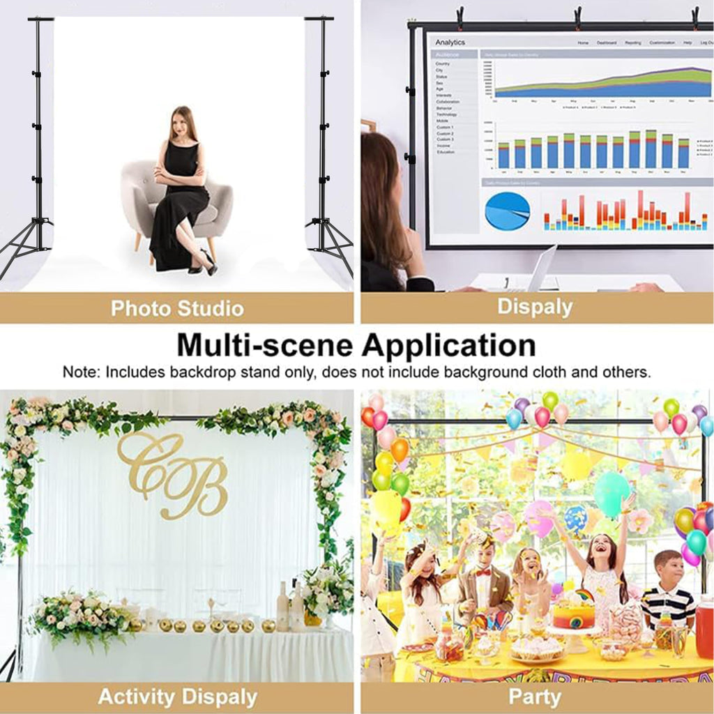Adjustable Photo Backdrop Stand 9ft x 10ft with Carry Bag D5124