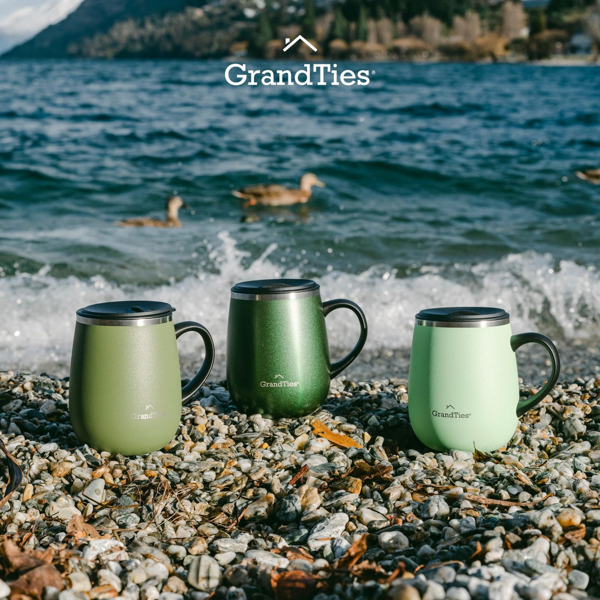 16 oz Insulated Stainless Steel Coffee Mug 2-Pack Q482498