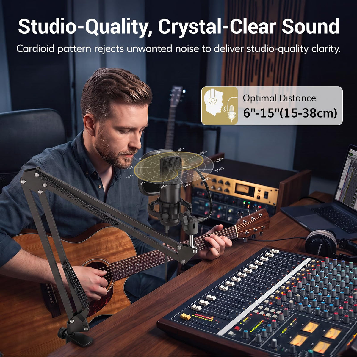USB Condenser Microphone with Boom Arm Kit S6784