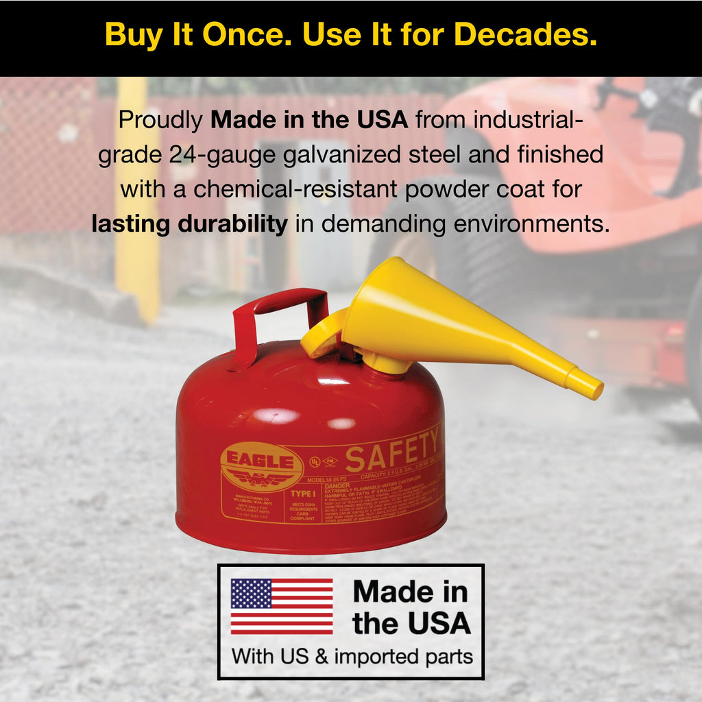 2.5 Gallon Type I Red Gas Can Q13643