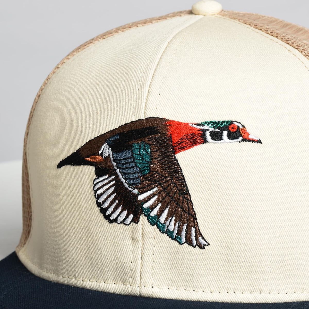 Breathable Mesh Performance Cap Flat Brim Snapback Hat G9931