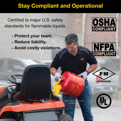 2.5 Gallon Type I Red Gas Can Q13643