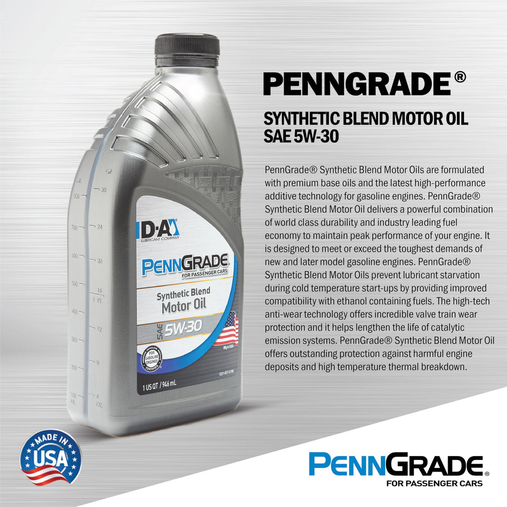 Synthetic Blend Oil SAE 5W-30 1 Quart Pack of 6 L908706