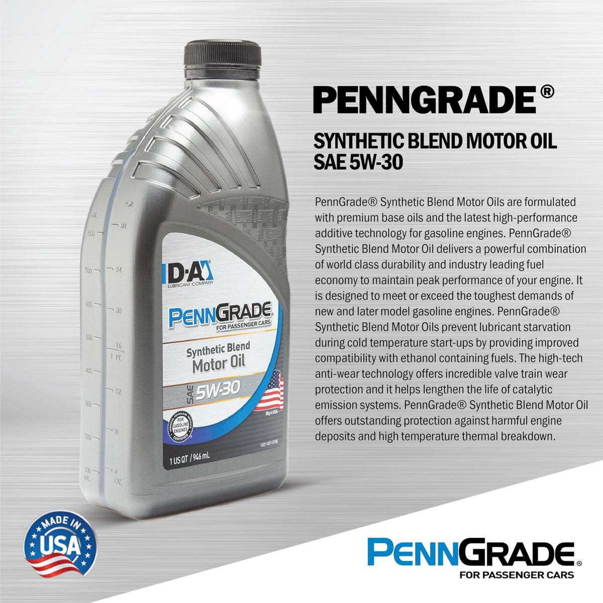 Synthetic Blend Oil SAE 5W-30 1 Quart Pack of 6 L908706