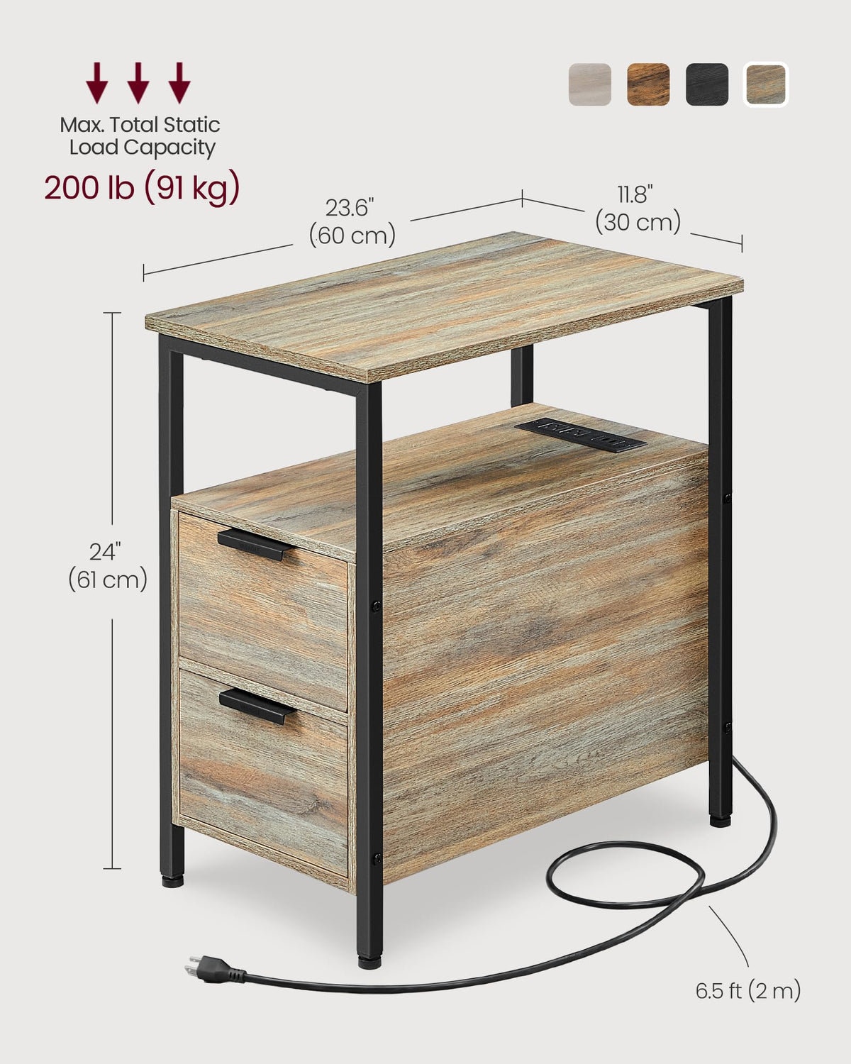 Side End Table with Charging Station M901533