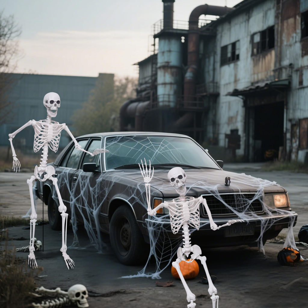 2 Pack 5.4ft Life Size Skeleton with Movable Joints O412