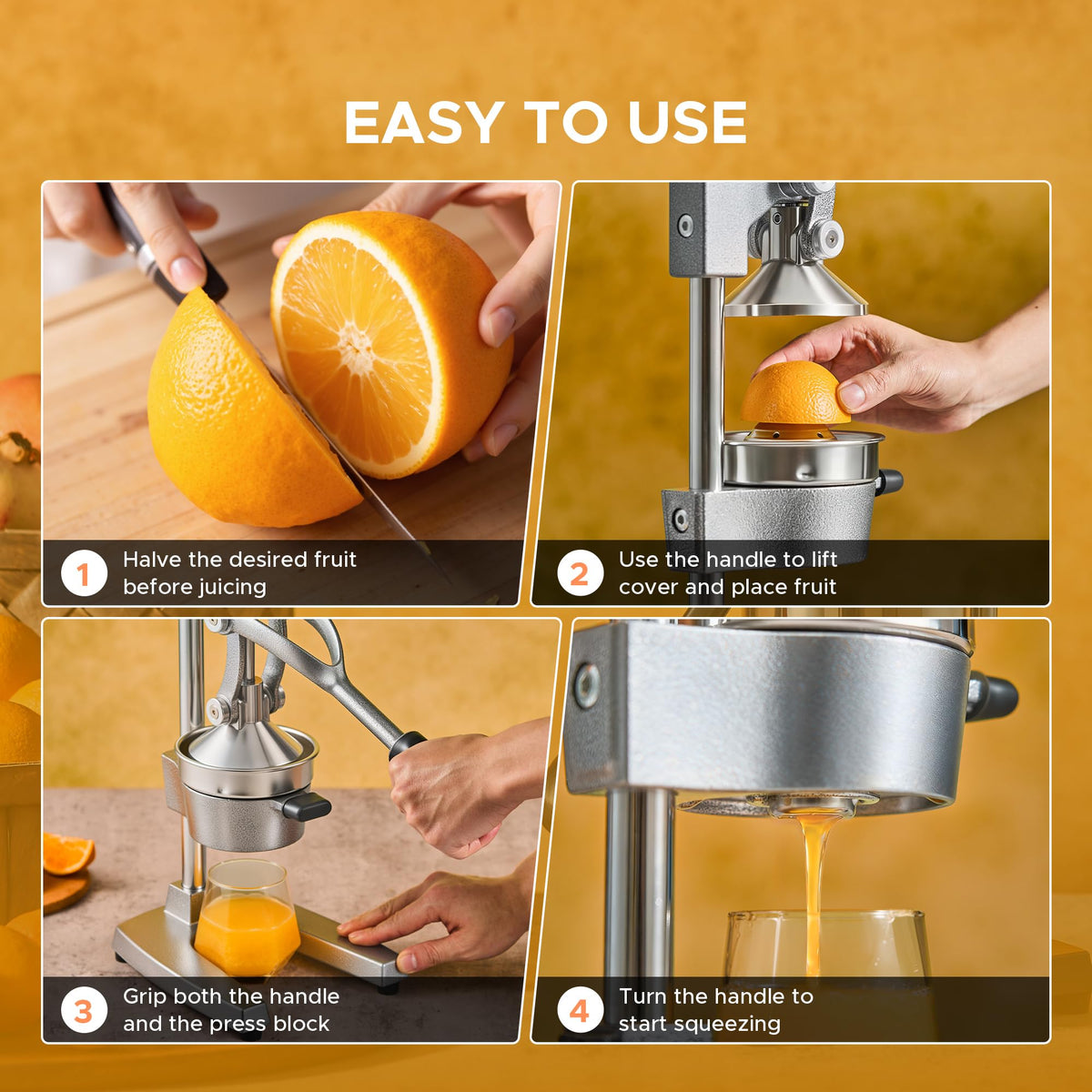 Cast Iron Manual Citrus Juicer with Strainer G359