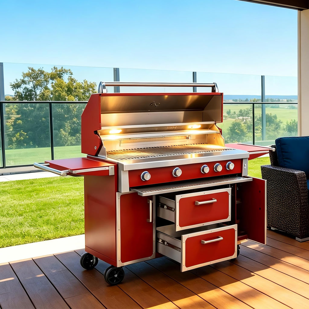 49" Propane Gas Grill, 304 Stainless Steel, 99K BTU, 828 Sq.In G897035