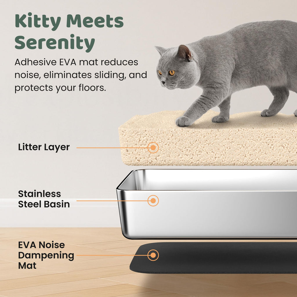XL Stainless Steel Enclosed Litter Box with Lid U91977