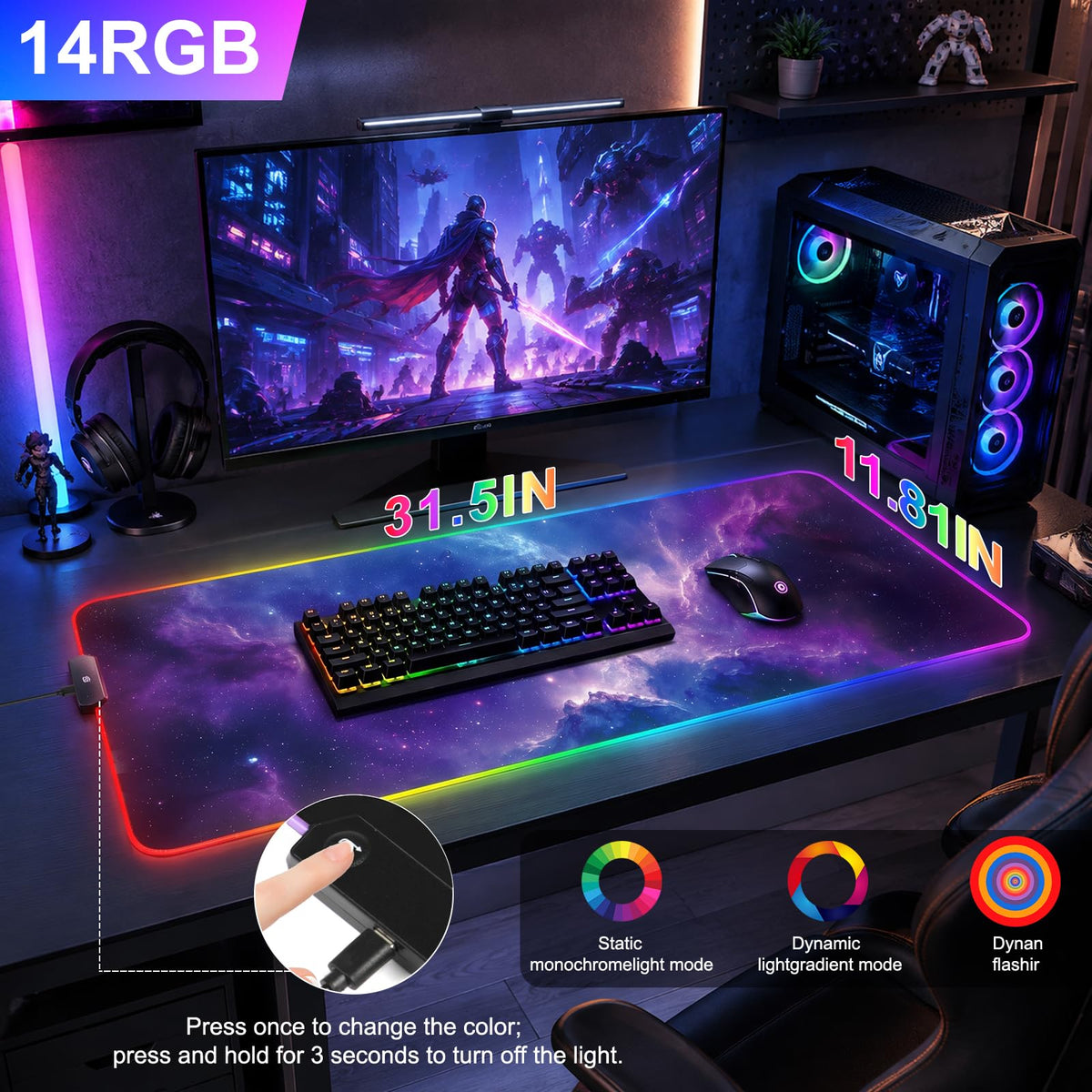 RGB LED Gaming Mouse Pad P1908