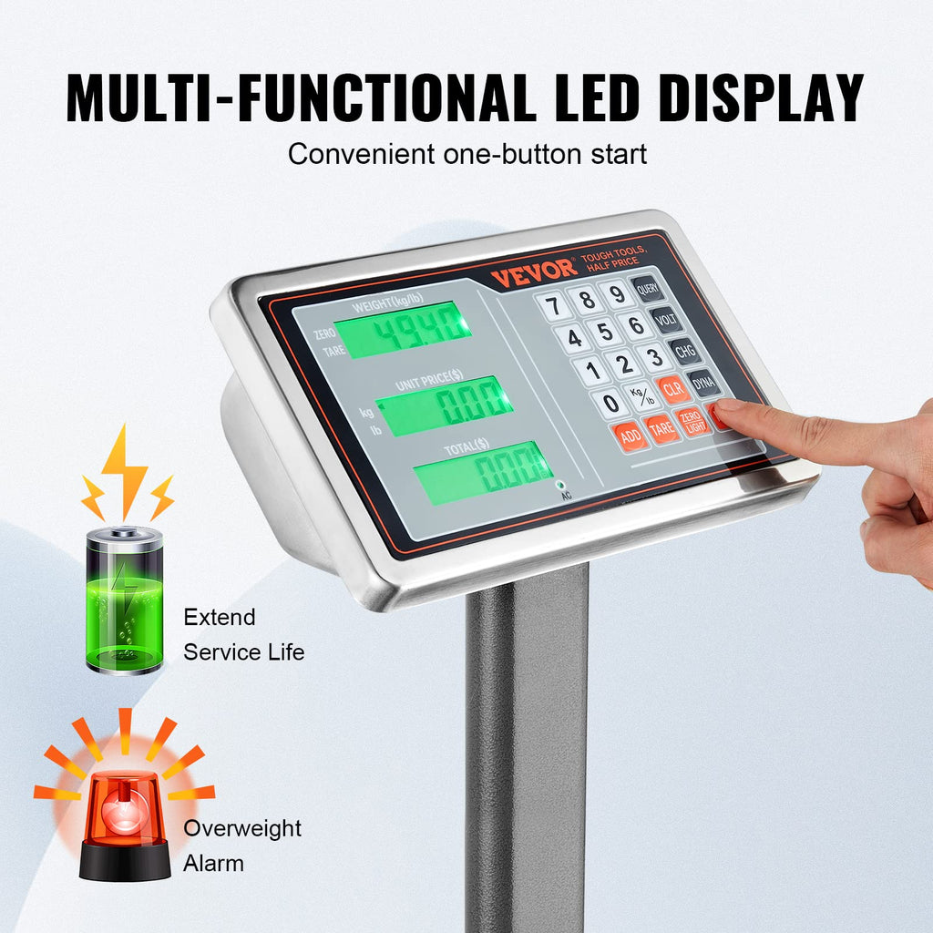 660 lbs Stainless Steel Digital Platform Scale G612