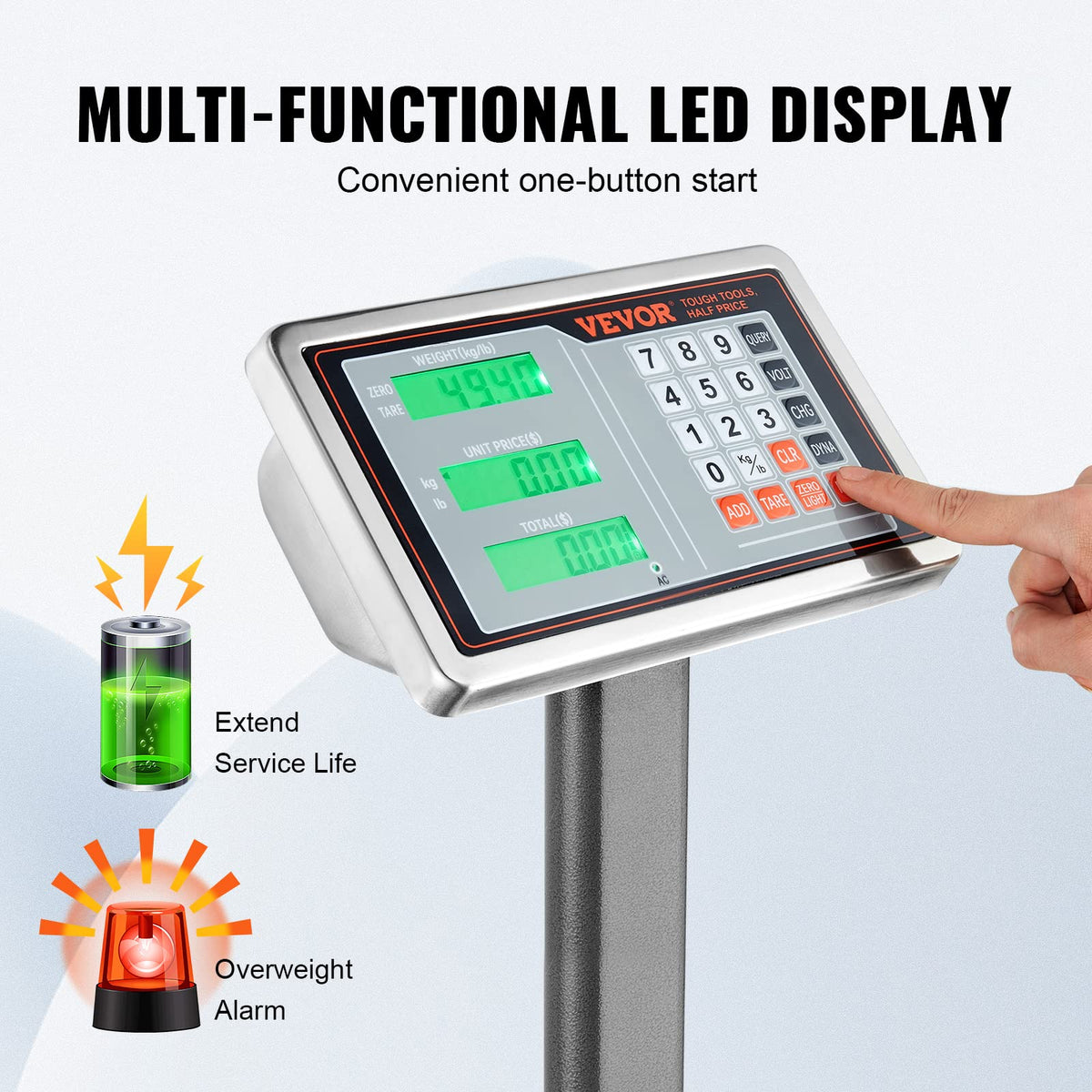 660 lbs Stainless Steel Digital Platform Scale G612