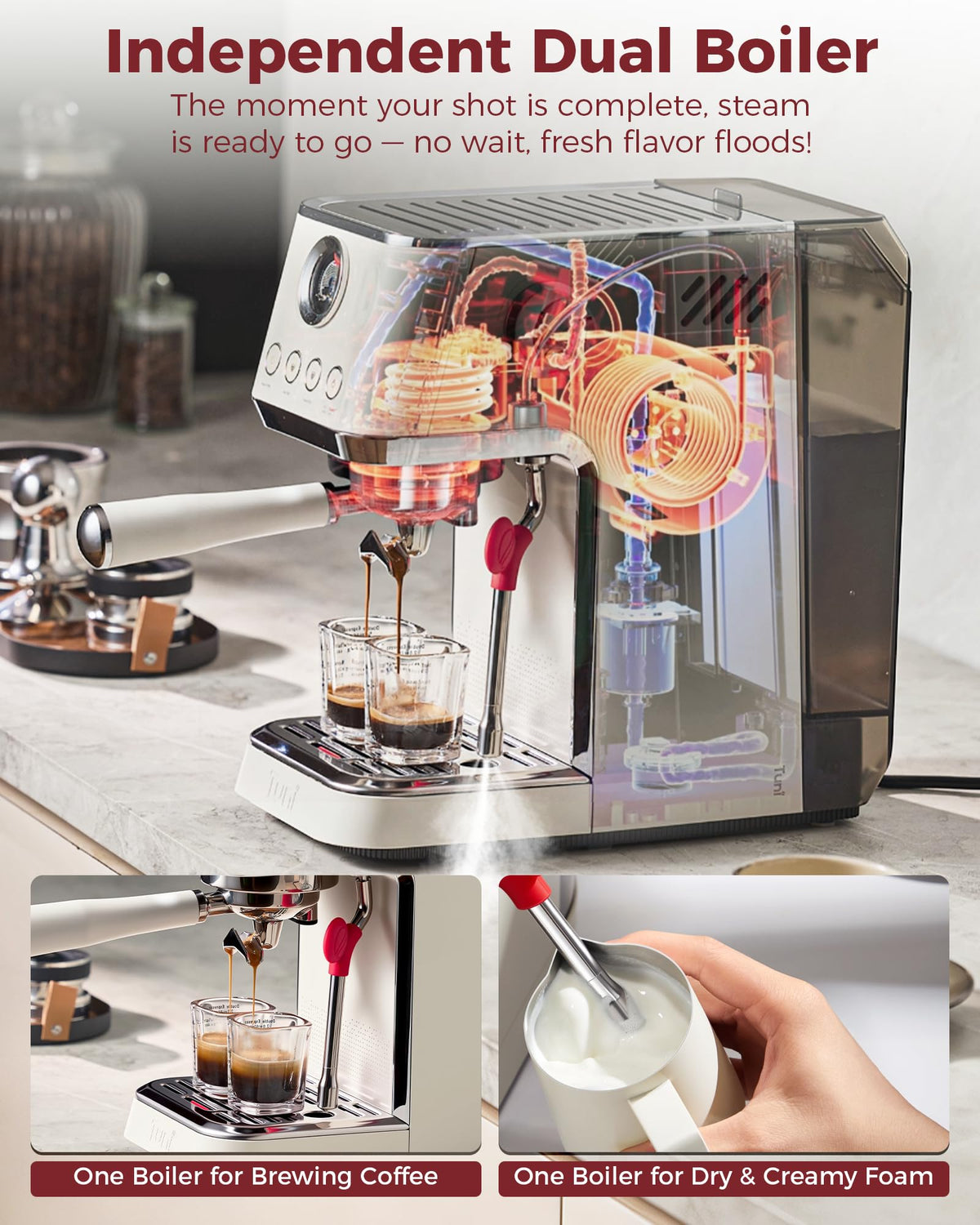 Conical Burr Coffee Grinder with Espresso Machine E640