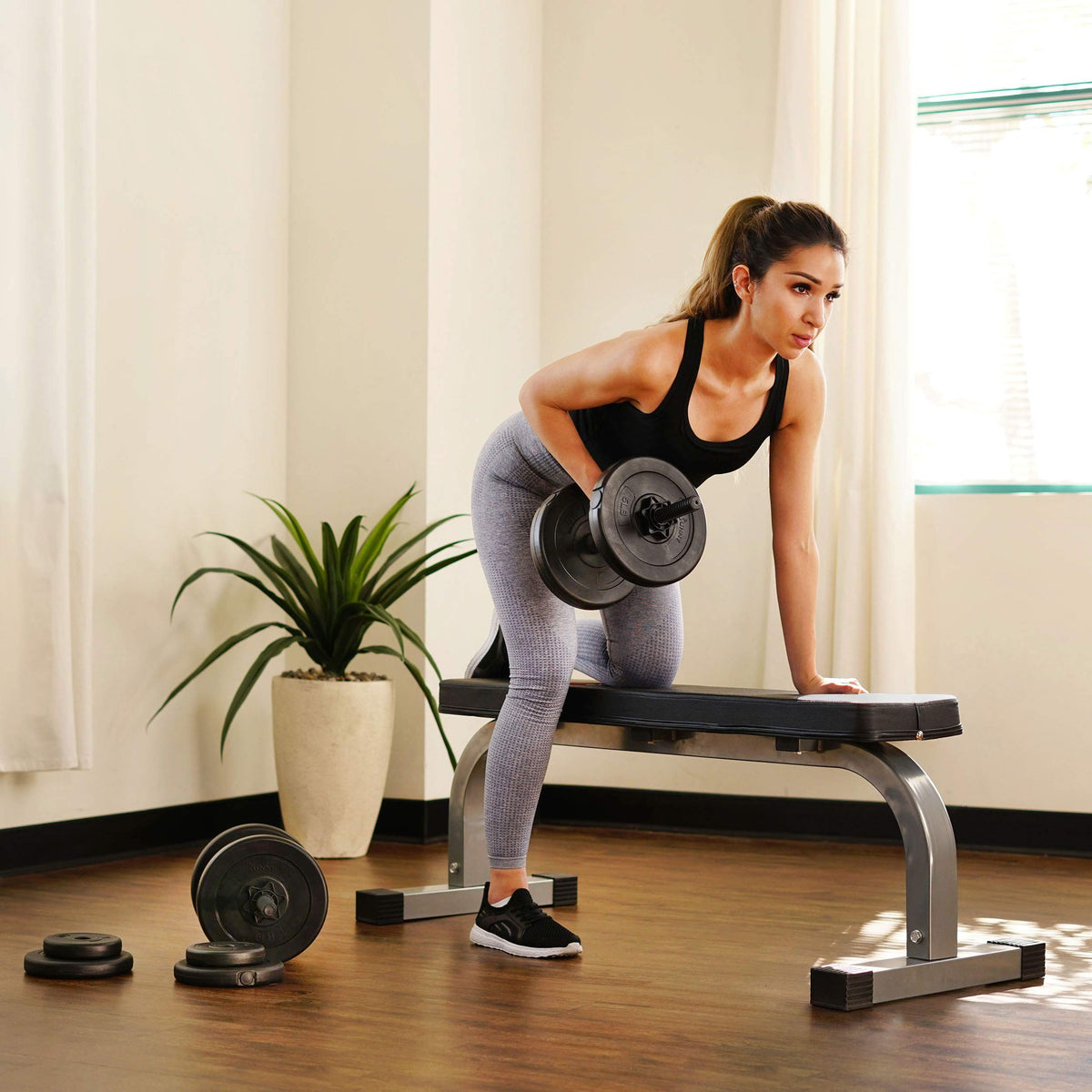 40 Lb Vinyl Dumbbell Set Hand Weights V5494
