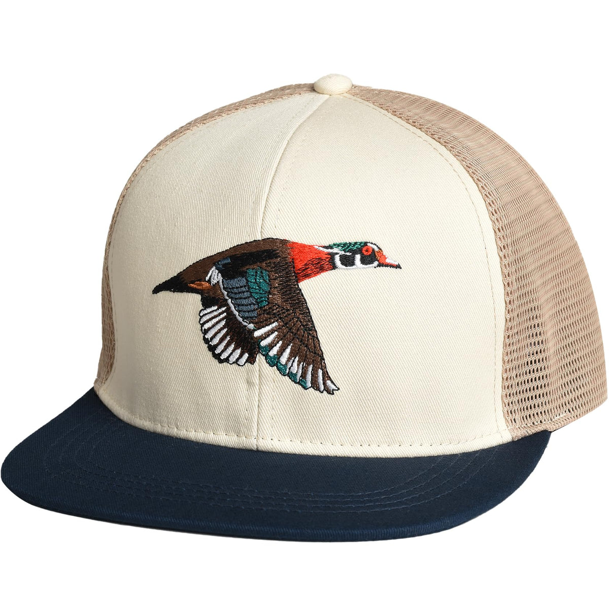 Breathable Mesh Performance Cap Flat Brim Snapback Hat G9931