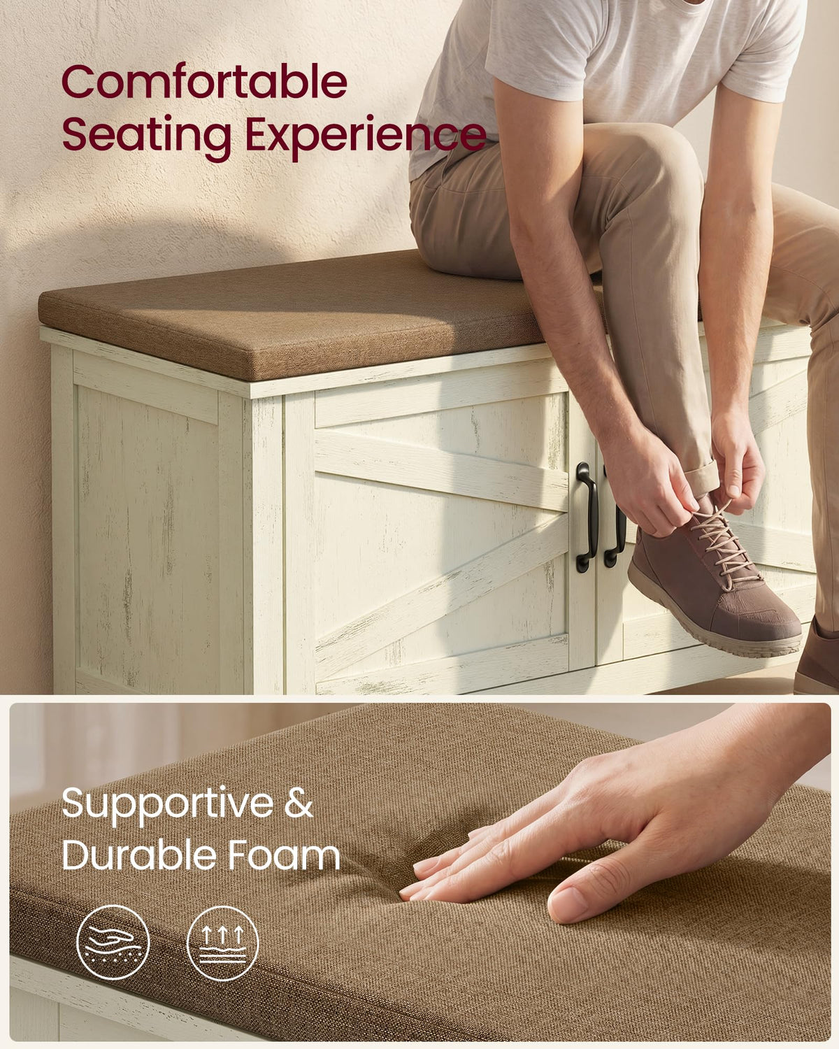Shoe Bench with Cushion I388728