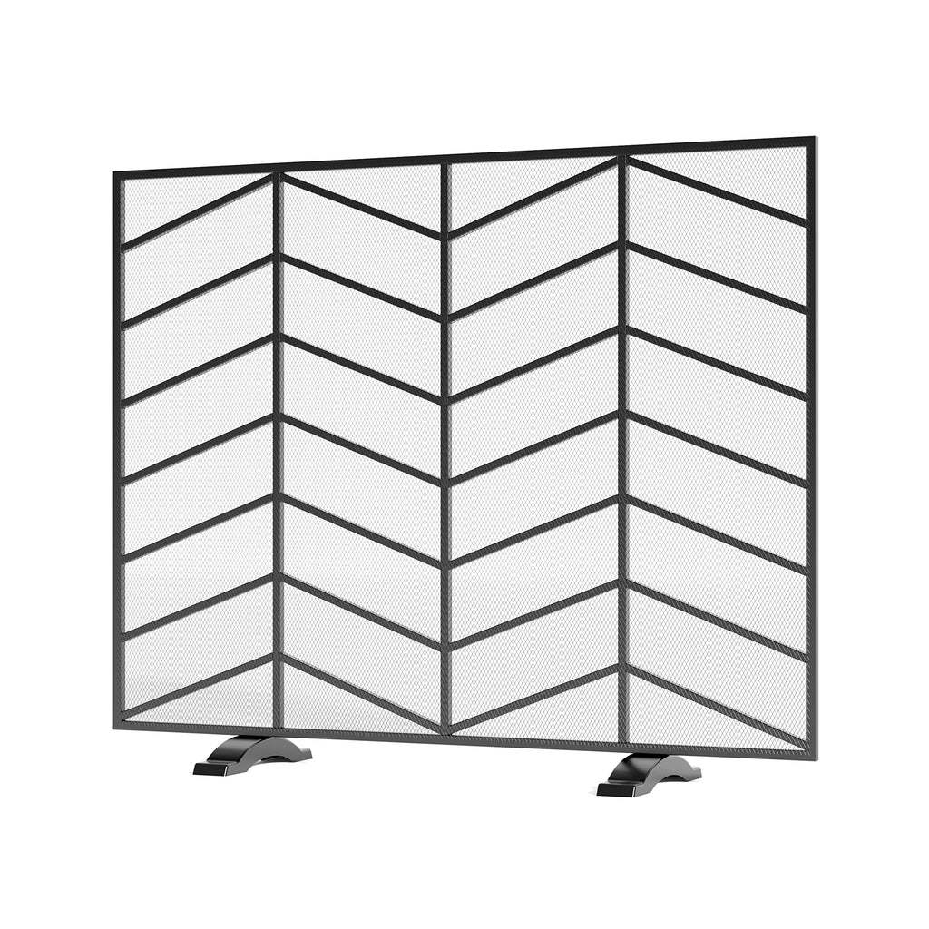 Iron Chevron Fireplace Screen X977686