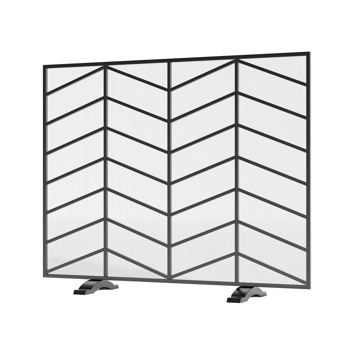 Iron Chevron Fireplace Screen X977686