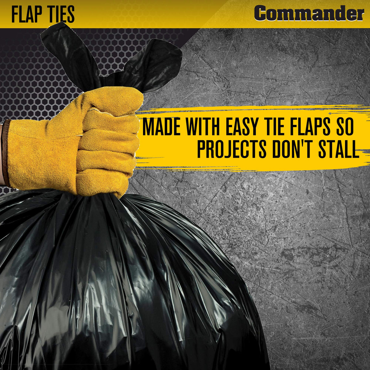 42 Gallon Trash Bags with Flap Ties 20 Count Q88735