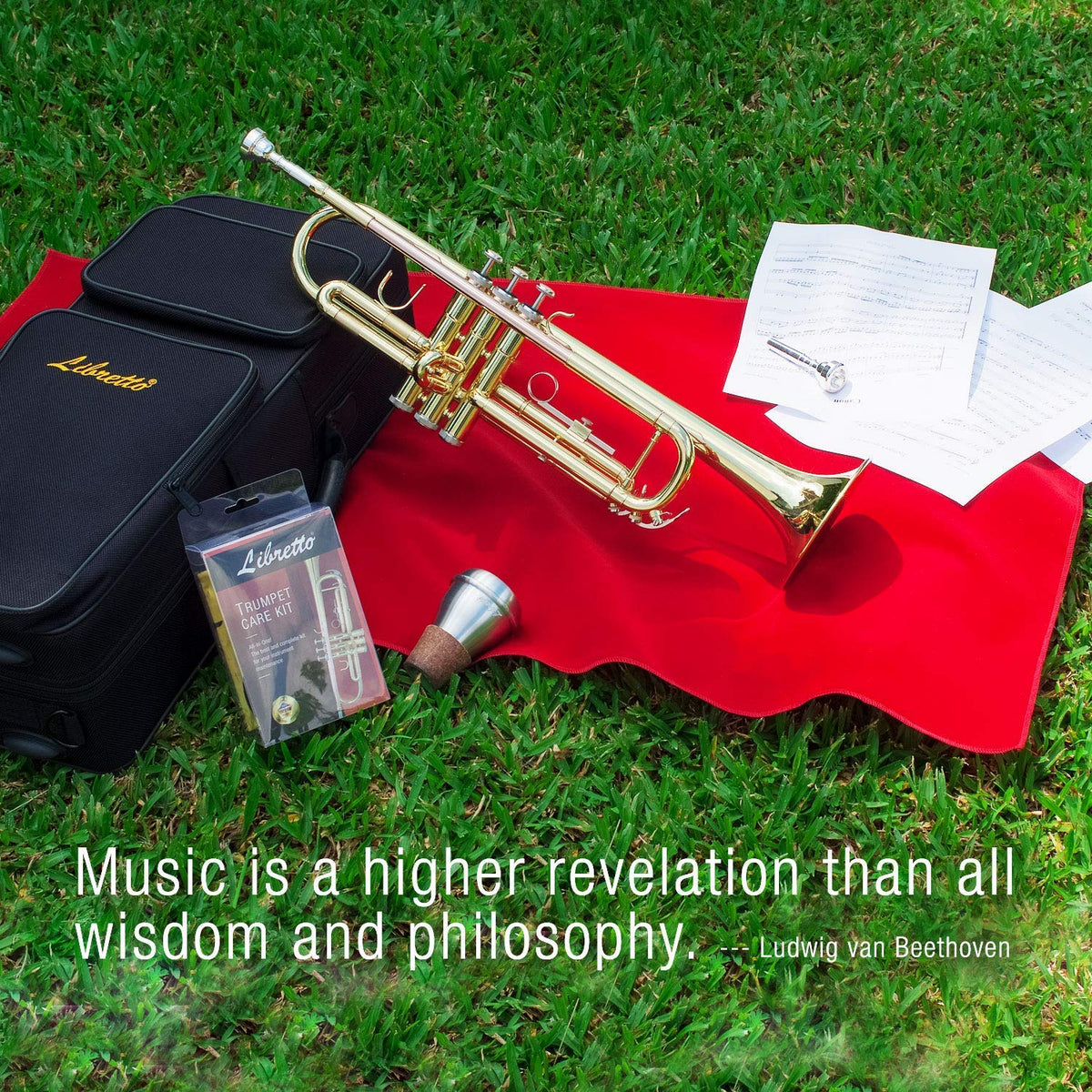 Bb Trumpet Set Rose Brass Leadpipe T337
