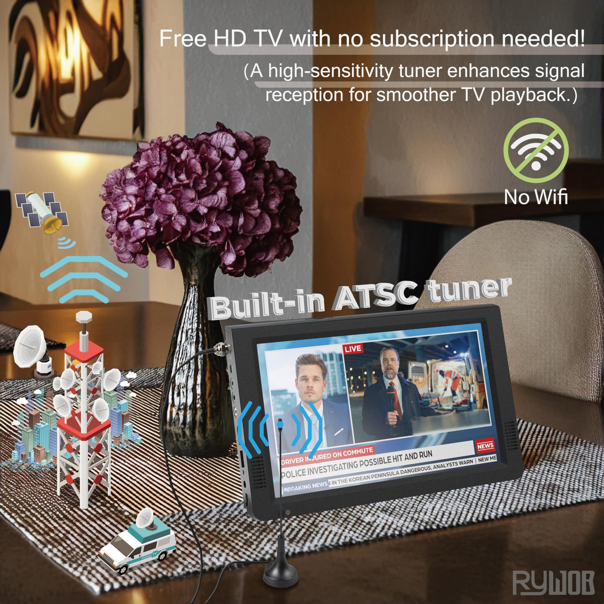 Portable Digital TV with Antenna I306466