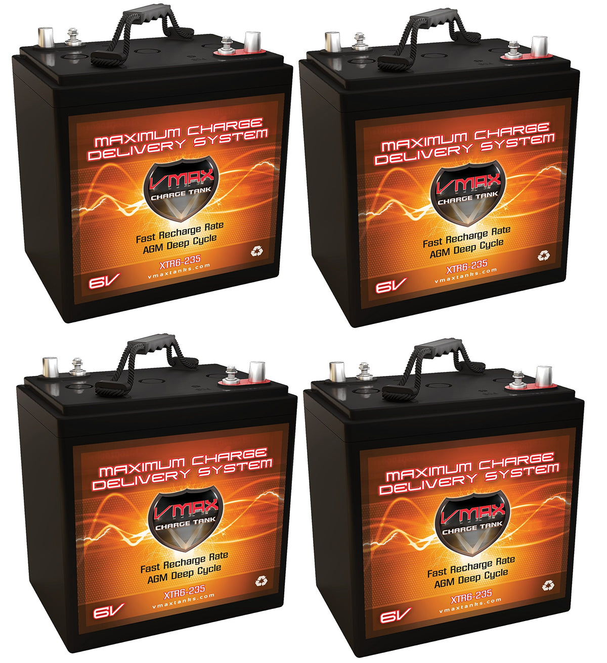 4 X 6V 235AH AGM Deep Cycle Batteries X473