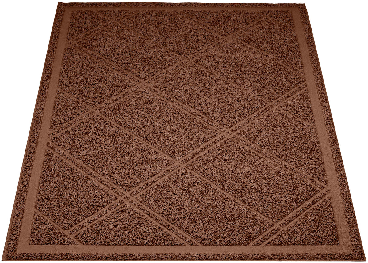 Less-Mess Cat Litter Box Mat 24" x 35" Brown F30460
